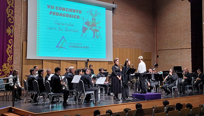 Más de 800 escolares han participado en el VII Concierto Pedagógico de la Banda de la Diputación de Guadalajara