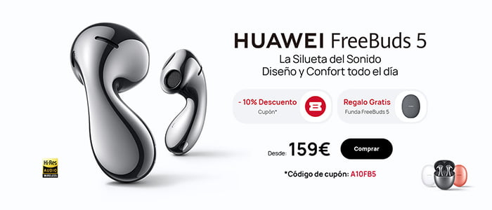 Llega a España HUAWEI FreeBuds 5, diseño open-fit de vanguardia y la máxima calidad de sonido en los nuevos auriculares TWS de Huawei