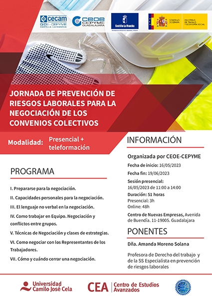 Nueva jornada de expertos en negociación colectiva organizadas por CEOE-Cepyme Guadalajara