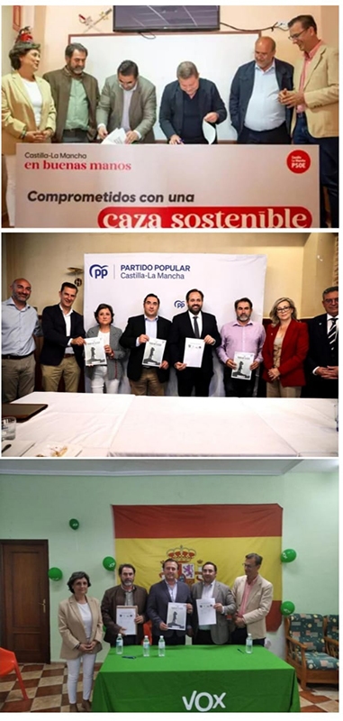 El sector cinegético logra la adhesión de PSOE, PP y VOX al pacto por la caza