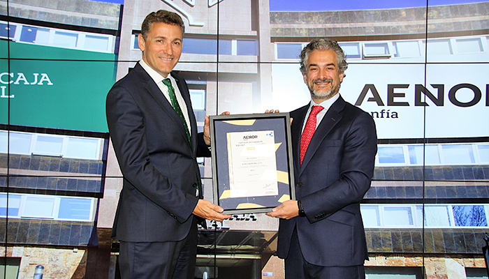 Eurocaja Rural, primera caja rural que recibe la certificación de Buen Gobierno Corporativo de AENOR