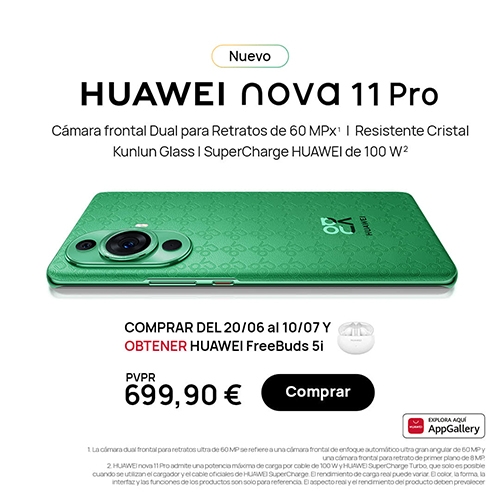 Huawei presenta el nova 11 Pro, un smartphone insignia con un diseño único de piel vegana