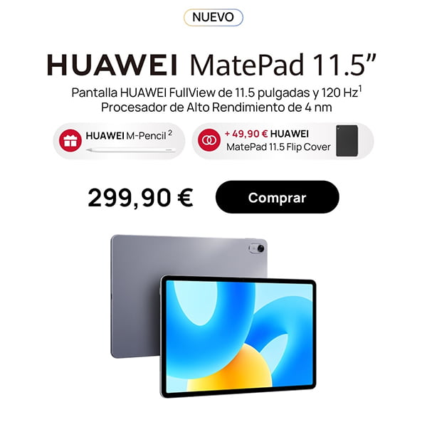 Llega HUAWEI MatePad 11.5, con un panel ideal para la productividad, por menos de 300 euros