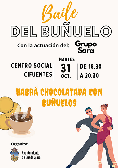 El Ayuntamiento de Guadalajara organiza un baile para mayores con chocolatada y buñuelos