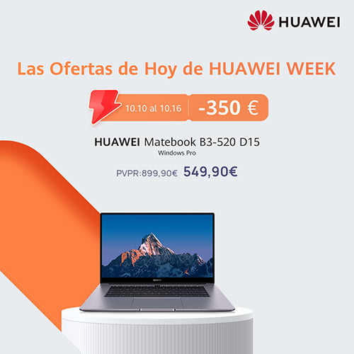 Huawei MateBook D15 con Windows Pro tiene un descuento de 350 euros y se puede encontrar por solo 549,90€ durante la Huawei Week Campaign