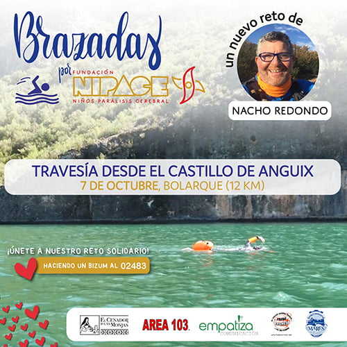 Nacho Redondo nada el próximo 7 de octubre por Bolarque a favor de Nipace