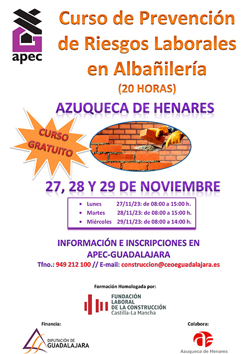 APEC-Guadalajara organiza cursos de prevención de riesgos laborales para los trabajadores del sector de la construcción