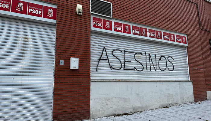 El PSOE de Guadalajara denuncia actos vandálicos contra su sede