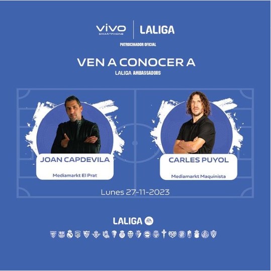 Joan Capdevila y Carles Puyol recibirán a sus seguidores de la mano de vivo y LALIGA