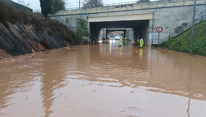 Cortado el acceso a Guadalajara desde Cabanillas por la CM-1007 por inundación