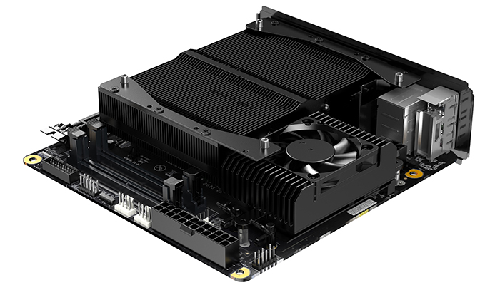 Minisforum AR900i la placa base Ultimate MoDT con Intel i9 13900HX integrada con cuatro ranuras M.2