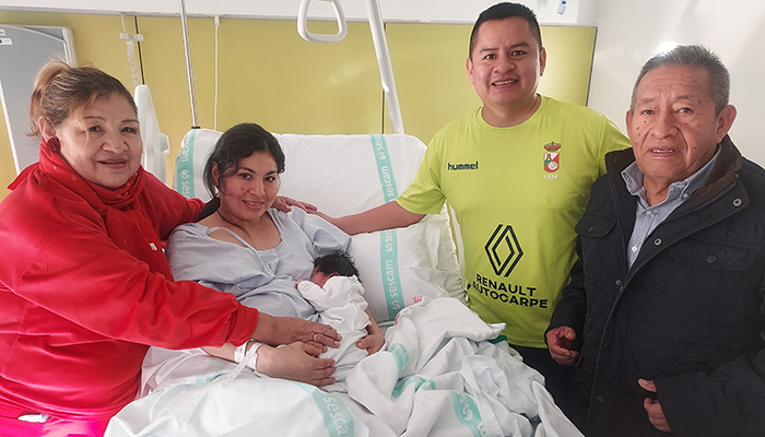 Matías Alonso, el primer bebé nacido en el Hospital Universitario de Guadalajara en este 2024