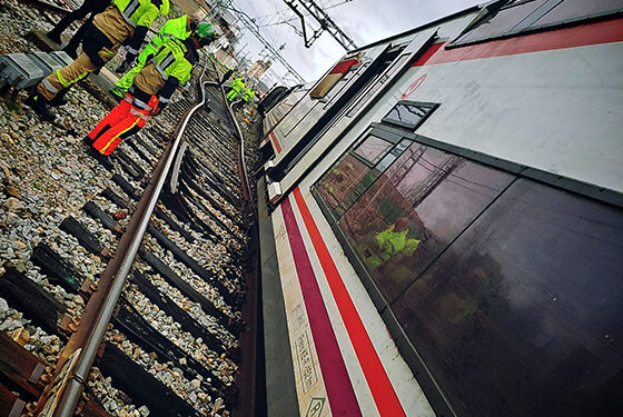 Descarrilla un tren de cercanías en la estación de Guadalajara cuando partía hacia Madrid